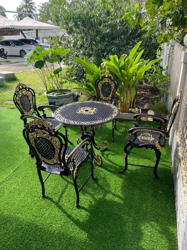 ชุดสนามอัลลอยด์ไม่เป็นสนิม 4 ที่นั่ง สำหรับบ้านหรูและรีสอร์ต ชุดสนามอัลลอยด์ไม่เป็นสนิม 4 ที่นั่ง สำหรับบ้านหรูและรีสอร์ต