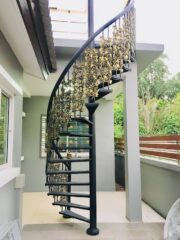 ราวบันไดอัลลอยด์ลายยุโรปสั่งทำสำหรับบ้าน วิลล่า และรีสอร์ต