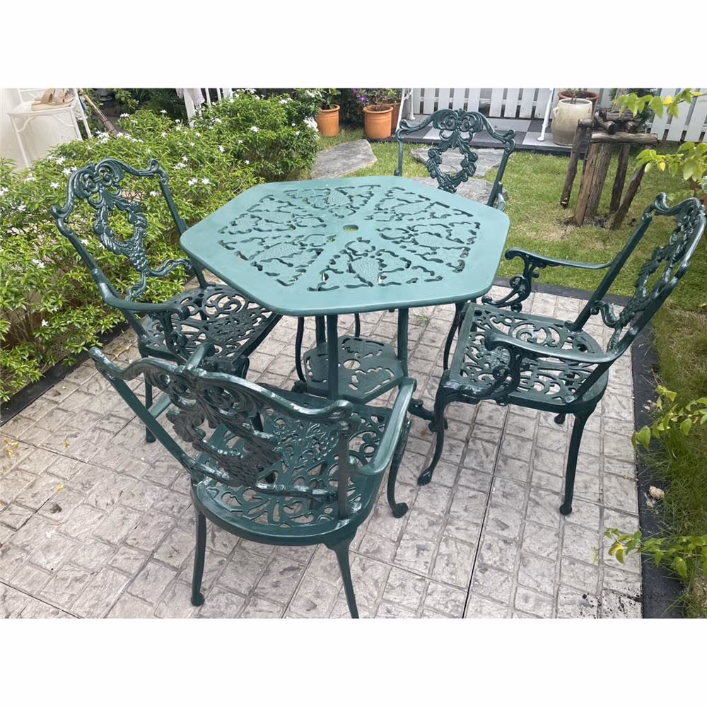 ชุดสนาม 4 ที่นั่ง AUNCHISAALLOY 75x83x66 ซม. สีเขียว