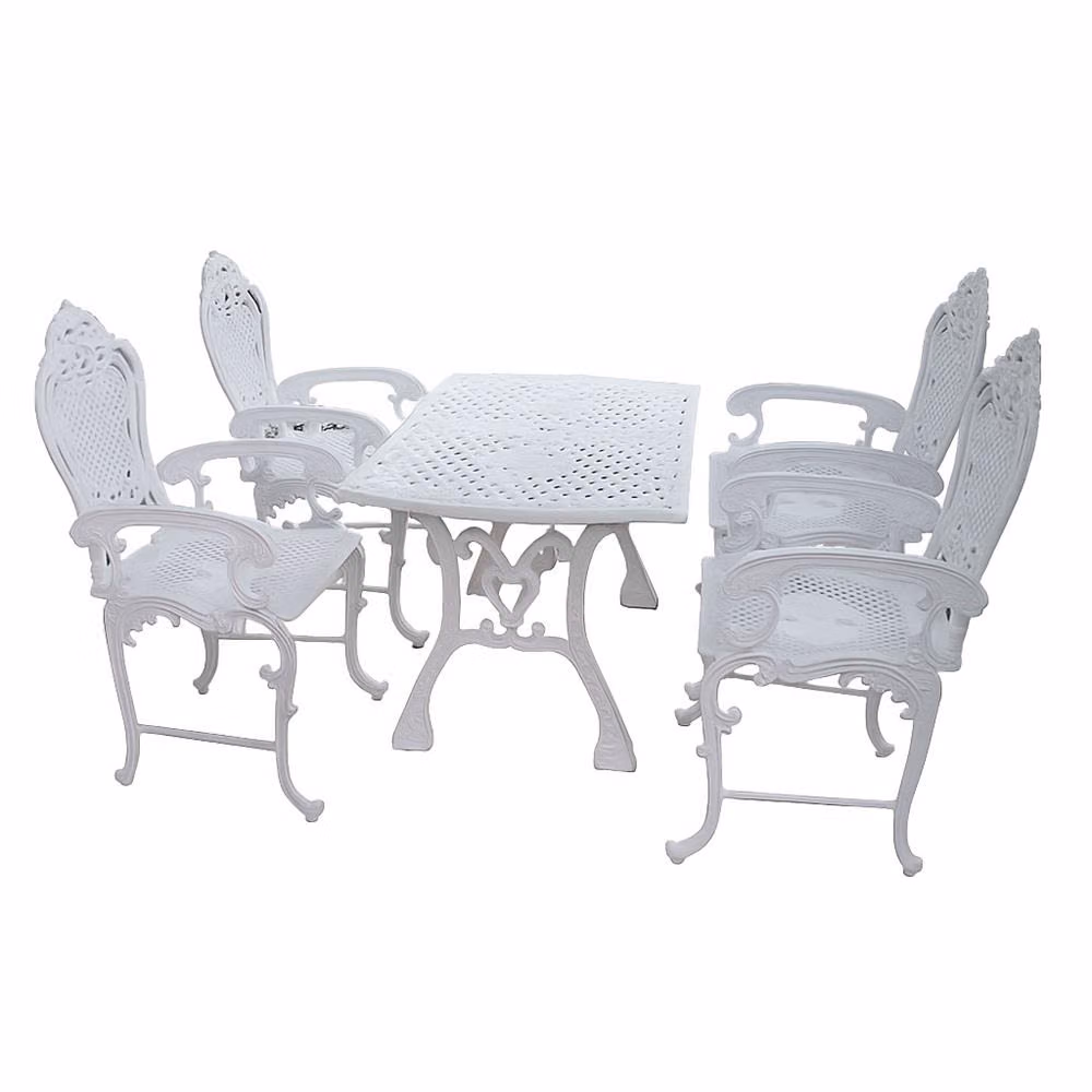 ชุดสนาม 4 ที่นั่ง AUNCHISAALLOY 116x68x63 ซม. สีขาว