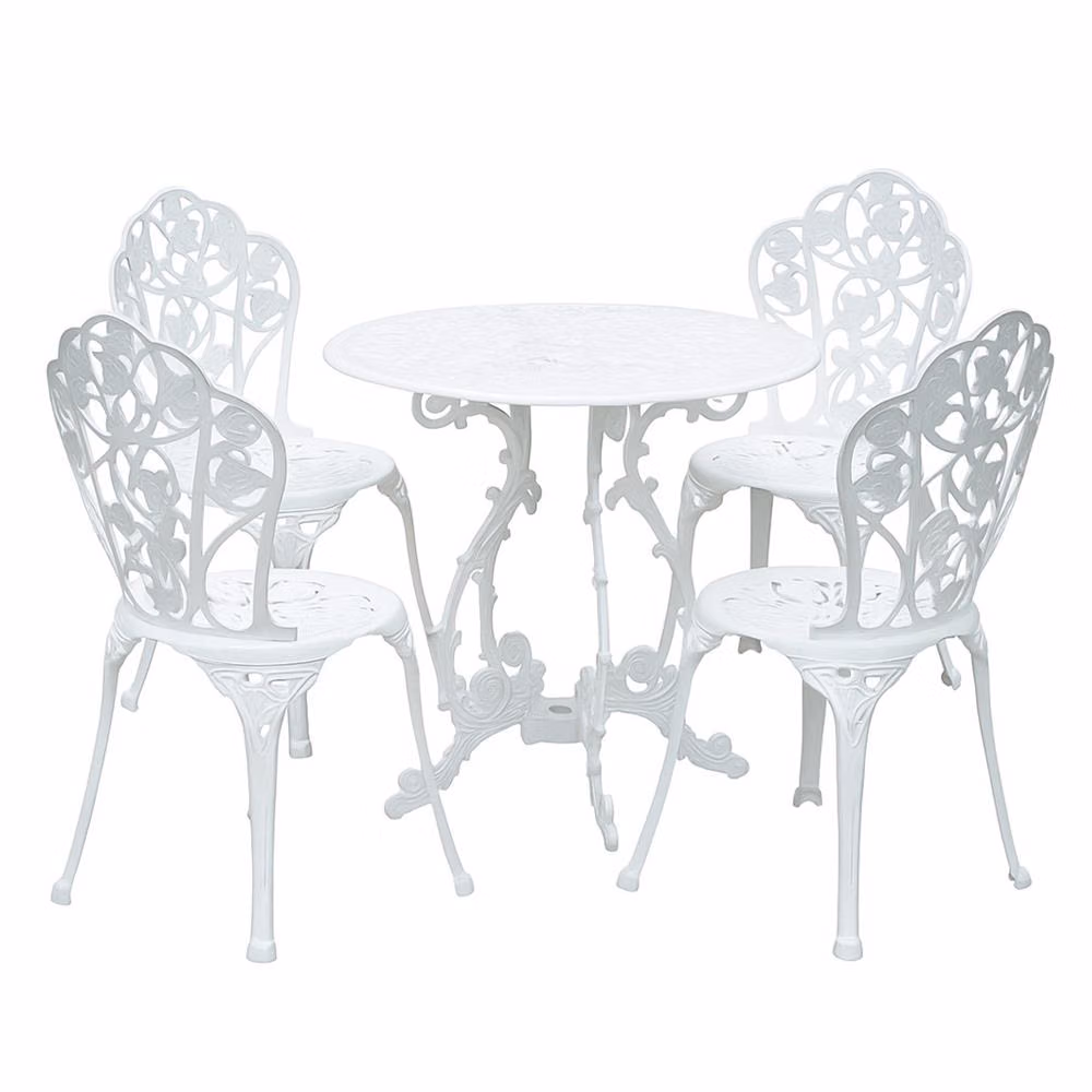 ชุดสนาม 4 ที่นั่ง AUNCHISAALLOY 84x84x70 ซม. สีขาว