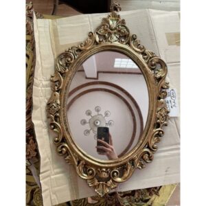 Petit Femme Mirror - กระจกวินเทจกรอบอัลลอยด์สีทองวินเทจ