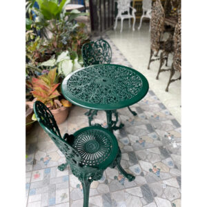 Aunchisa Alloy เฟอร์นิเจอร์สนาม สีเขียว 2 ที่นั่ง